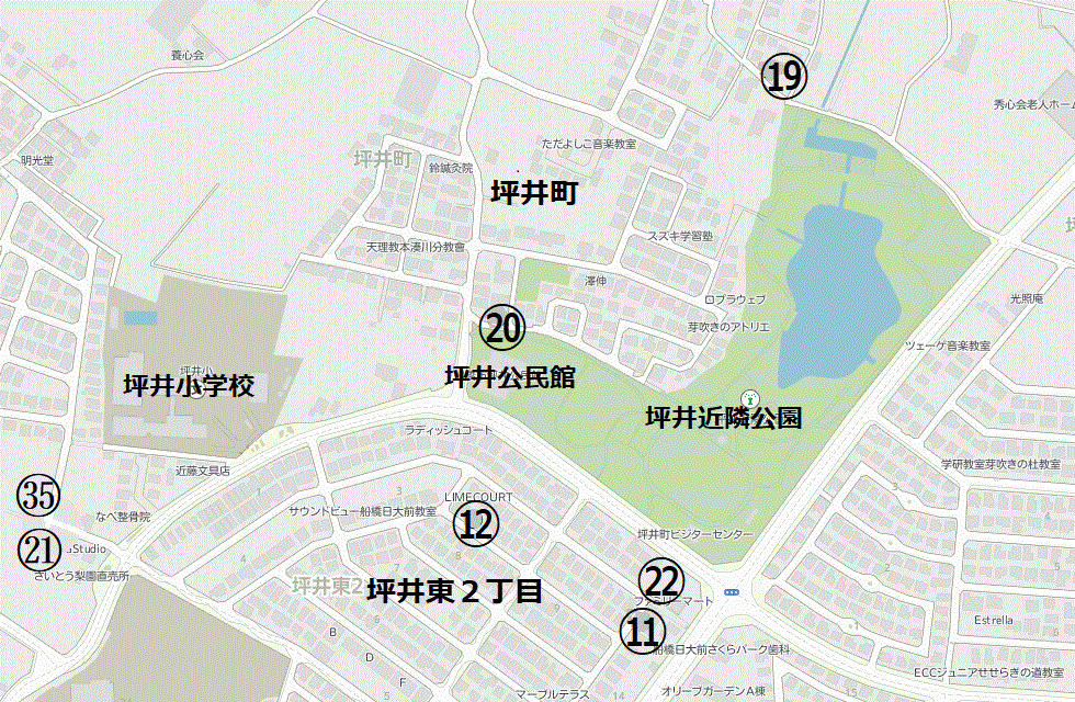 坪井町、坪井東２丁目地図